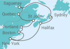 Itinerario del Crucero Estados Unidos (EE.UU.), Canadá - Oceania Cruises
