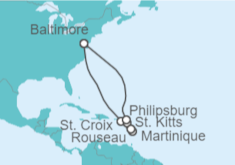 Itinerario del Crucero Martinica, Saint Maarten - Royal Caribbean