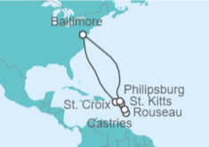 Itinerario del Crucero Santa Lucía, Saint Maarten - Royal Caribbean