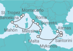 Itinerario del Crucero Desde Pireo (Atenas) a Montecarlo (Mónaco) - Oceania Cruises