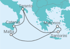 Itinerario del Crucero De la pizzica al sirtaki - todo incluido - Costa Cruceros