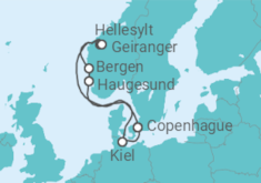 Itinerario del Crucero Alemania, Dinamarca, Noruega - todo incluido. - Costa Cruceros