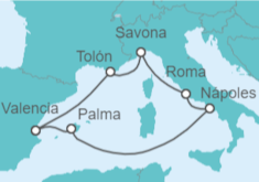 Itinerario del Crucero España, Italia, Francia - Costa Cruceros