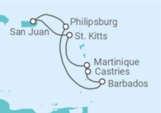 Itinerario del Crucero Saint Maarten, Barbados, Santa Lucía, Martinica - Virgin Voyages