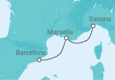 Itinerario del Crucero Pesto y lavanda - Costa Cruceros