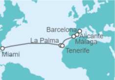 Itinerario del Crucero España - Royal Caribbean