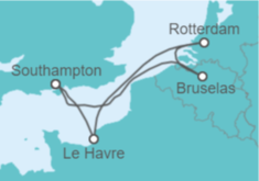Itinerario del Crucero Francia, Holanda, Bélgica - Cunard