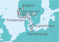Itinerario del Crucero Alemania, Noruega - MSC Cruceros