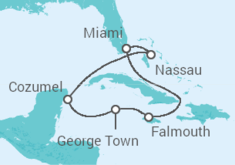 Itinerario del Crucero Jamaica, Islas Caimán, México, Bahamas - MSC Cruceros