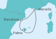 Itinerario del Crucero Escapada mediterránea - Royal Caribbean