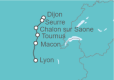 Itinerario del Crucero Desde Dijon (Francia) a Lyon (Francia) - AmaWaterways