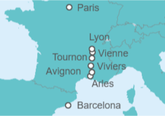 Itinerario del Crucero Francia - AmaWaterways
