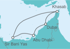 Itinerario del Crucero Desierto asombroso y Grand Prix de Abu Dhabi - Celestyal Cruises