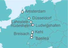 Itinerario del Crucero Desde Basilea (Suiza) a Ámsterdam (Holanda) - AmaWaterways
