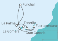 Itinerario del Crucero Islas Canarias - Navidad - MSC Cruceros