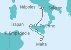 Itinerario del Crucero Malta y los tesoros del sur de Italia (formula puerto/puerto) - CroisiMer