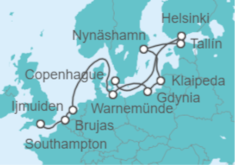 Itinerario del Crucero Alemania, Bélgica y Suecia - NCL Norwegian Cruise Line