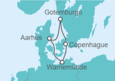 Itinerario del Crucero Dinamarca, Suecia - AIDA