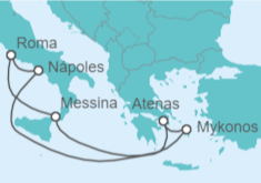 Itinerario del Crucero Italia y Grecia II - Disney Cruise Line