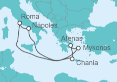 Itinerario del Crucero Italia y Grecia I - Disney Cruise Line