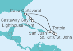 Itinerario del Crucero Caribe Oriental - Disney Cruise Line