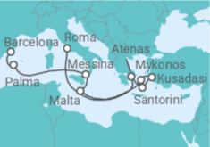 Itinerario del Crucero Mediterráneo al completo - Disney Cruise Line