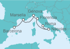 Itinerario del Crucero De Barcelona a Roma - Disney Cruise Line