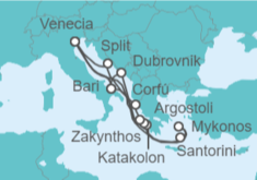Itinerario del Crucero Italia, Grecia, Croacia - Costa Cruceros