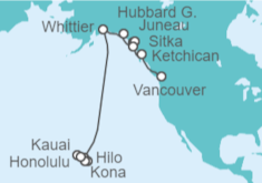 Itinerario del Crucero Desde Vancouver a Honolulu - NCL Norwegian Cruise Line