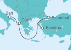 Itinerario del Crucero Turquía, Grecia - MSC Cruceros