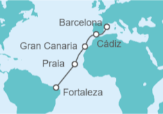 Itinerario del Crucero España, Cabo Verde - Costa Cruceros