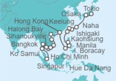 Itinerario del Crucero Desde Tokio a Singapur - Holland America Line