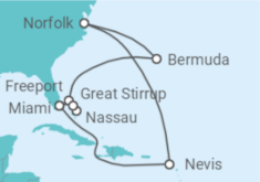 Itinerario del Crucero Estados Unidos (EE.UU.), Bahamas - Oceania Cruises