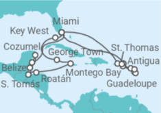Itinerario del Crucero México, Belice, Honduras, Islas Caimán, Estados Unidos (EE.UU.), Puerto Rico, Islas Vírgenes - Re... - Oceania Cruises