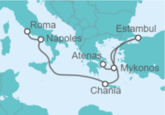 Itinerario del Crucero Islas Griegas y Turquía - Princess Cruises