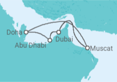 Itinerario del Crucero Emiratos Árabes, Omán, Qatar - Costa Cruceros