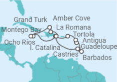 Itinerario del Crucero Santa Lucía, Barbados, Guadalupe, Antigua Y Barbuda, Islas Vírgenes - Reino Unido, República Domi... - Costa Cruceros