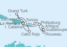 Itinerario del Crucero Saint Maarten, Guadalupe, Antigua Y Barbuda, Islas Vírgenes - Reino Unido, República Dominicana, ... - Costa Cruceros