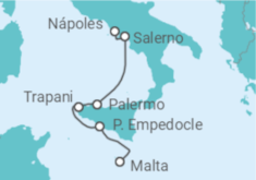 Itinerario del Crucero Joyas de Sicilia y del sur de Italia (formula puerto/puerto) - CroisiMer