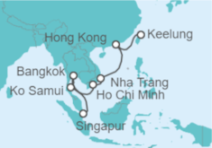 Itinerario del Crucero Hong Kong, Tailandia y Vietnam - NCL Norwegian Cruise Line