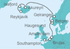 Itinerario del Crucero Islandia y Noruega - NCL Norwegian Cruise Line