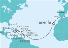 Itinerario del Crucero Desde Barcelona a La Romana (R.Dominicana) - Costa Cruceros