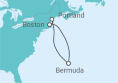 Itinerario del Crucero Bermudas y Maine - NCL Norwegian Cruise Line