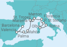 Itinerario del Crucero España, Francia, Italia - Silversea
