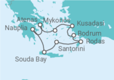 Itinerario del Crucero Islas Griegas y Turquía - Silversea