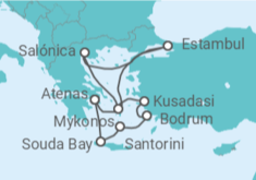 Itinerario del Crucero Turquía e Islas Griegas - Silversea