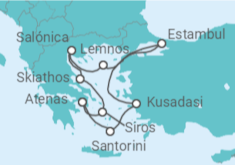Itinerario del Crucero Turquía, Grecia - Silversea