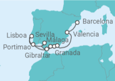 Itinerario del Crucero Portugal, España - Silversea
