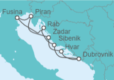 Itinerario del Crucero Croacia - Silversea