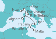 Itinerario del Crucero Italia - Silversea
